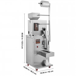 Automatic Particle Packaging Machine, 0.002-0.22lbs/1-100g, Multi-Function Weighing Packing Machine, Filling Sealling Mchine for Tea Seeds Grains Flour Beans Glitter