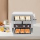 Commercial Toaster Heavy Duty Industrial Conveyor Toaster Restaurant Conveyor Toaster 2400W High Power Supports 7 Speed Gears Multi Heating Modes with Dual Way Output Design Ideal for Bakery Coffee Shop Hotel and Commercial Kitchen Breakfast Service