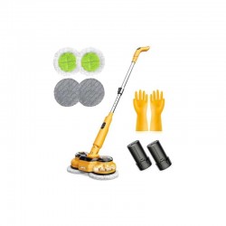 qimedo Electric Mop with 5000mAh Battery M2 | 800RPM Cordless, Automatic Spin, Display, Upright Rotating, LED Light, Water Spray for Floor Cleaning
