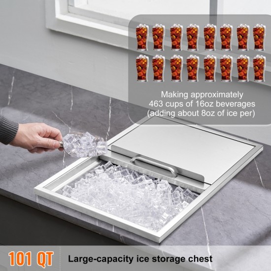 Large Capacity Drop-in Ice Chest - 27