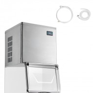 Commercial Ice Maker - 450 lbs/Day Stainless Steel Ice Machine with Scheduled Ice-Making, Self-Cleaning Function, and Adjustable Thickness for Restaurant, Bar, Cafe, Hotel - High Capacity Ice Production Fast Ice Cubes Ready in 12-15 Minutes