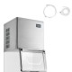 Commercial Ice Maker - 450 lbs/Day Stainless Steel Ice Machine with Scheduled Ice-Making, Self-Cleaning Function, and Adjustable Thickness for Restaurant, Bar, Cafe, Hotel - High Capacity Ice Production Fast Ice Cubes Ready in 12-15 Minutes