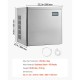 Commercial Ice Maker - 450 lbs/Day Stainless Steel Ice Machine with Scheduled Ice-Making, Self-Cleaning Function, and Adjustable Thickness for Restaurant, Bar, Cafe, Hotel - High Capacity Ice Production Fast Ice Cubes Ready in 12-15 Minutes