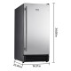 Undercounter Built-in Ice Maker Machine 50 Lbs/Day w/ Drain Pump Reversible Door