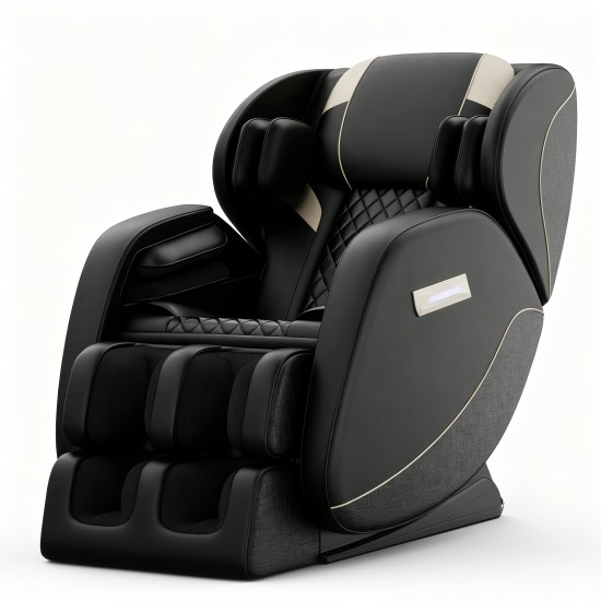 Full Body Zero Gravity Massage Chair with Heating, Airbags, Wireless Speaker, Foot Roller, And Touch Screen Control